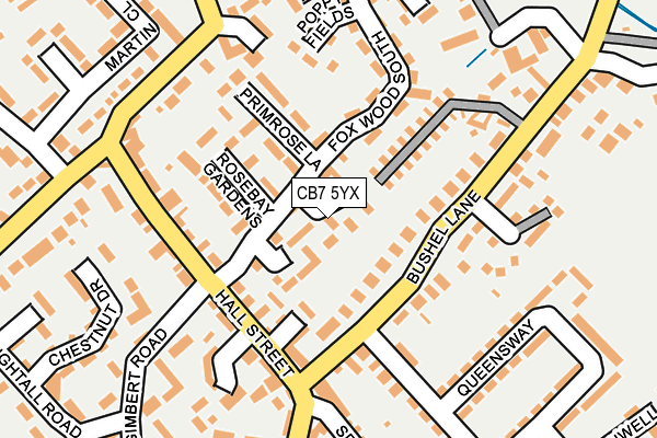 CB7 5YX map - OS OpenMap – Local (Ordnance Survey)