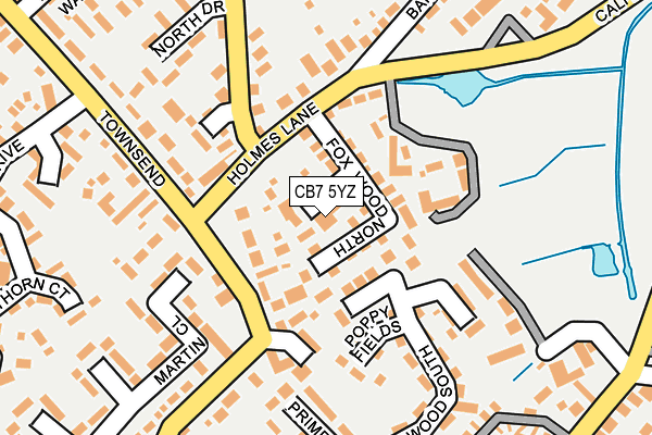 CB7 5YZ map - OS OpenMap – Local (Ordnance Survey)