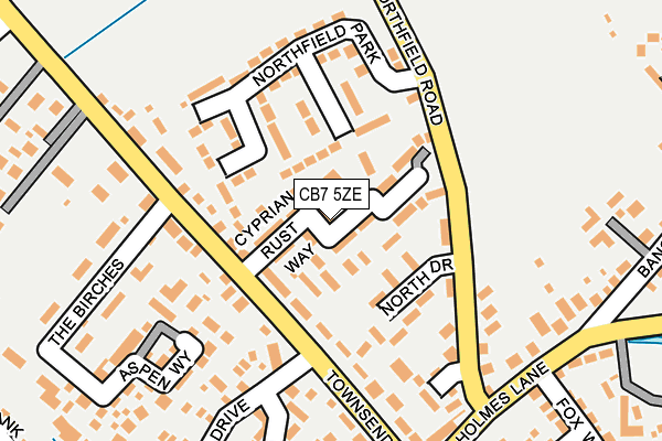 CB7 5ZE map - OS OpenMap – Local (Ordnance Survey)