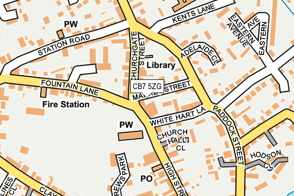 CB7 5ZG map - OS OpenMap – Local (Ordnance Survey)