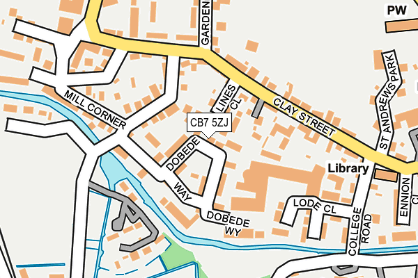 CB7 5ZJ map - OS OpenMap – Local (Ordnance Survey)