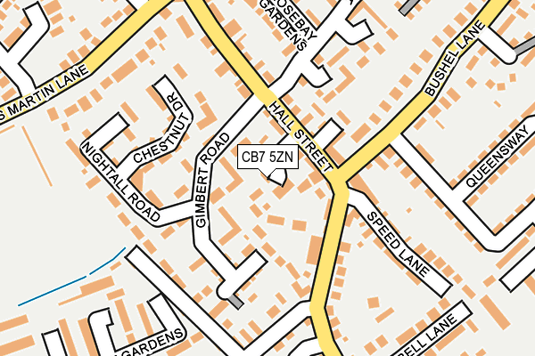 CB7 5ZN map - OS OpenMap – Local (Ordnance Survey)