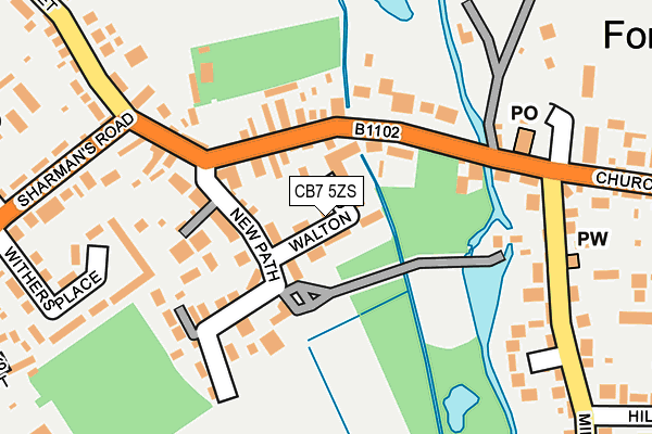 CB7 5ZS map - OS OpenMap – Local (Ordnance Survey)