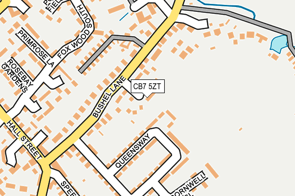 CB7 5ZT map - OS OpenMap – Local (Ordnance Survey)