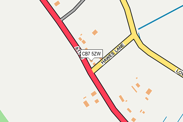 CB7 5ZW map - OS OpenMap – Local (Ordnance Survey)