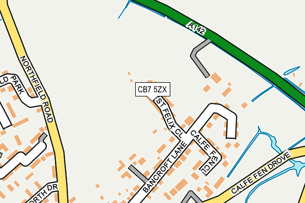 CB7 5ZX map - OS OpenMap – Local (Ordnance Survey)