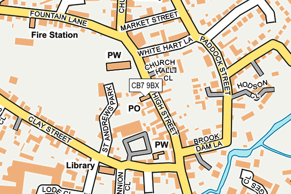 CB7 9BX map - OS OpenMap – Local (Ordnance Survey)