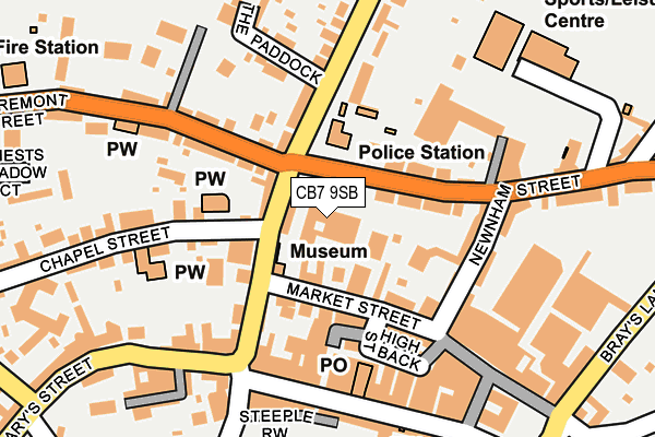 CB7 9SB map - OS OpenMap – Local (Ordnance Survey)