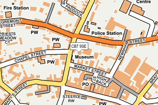 CB7 9SE map - OS OpenMap – Local (Ordnance Survey)