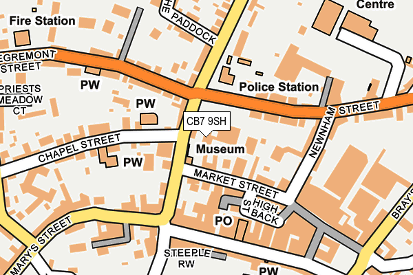 CB7 9SH map - OS OpenMap – Local (Ordnance Survey)