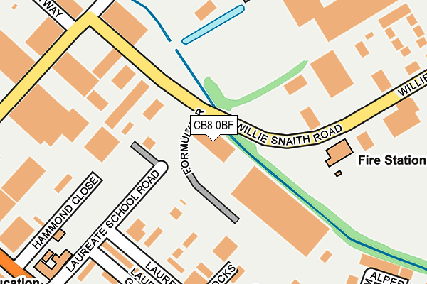 CB8 0BF map - OS OpenMap – Local (Ordnance Survey)