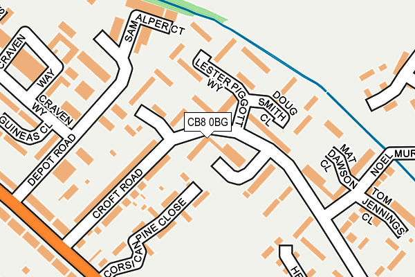 CB8 0BG map - OS OpenMap – Local (Ordnance Survey)