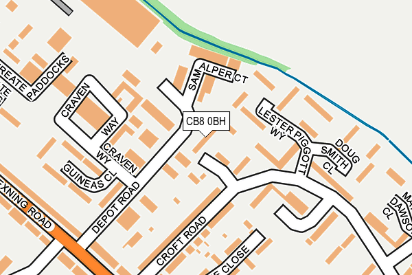 CB8 0BH map - OS OpenMap – Local (Ordnance Survey)
