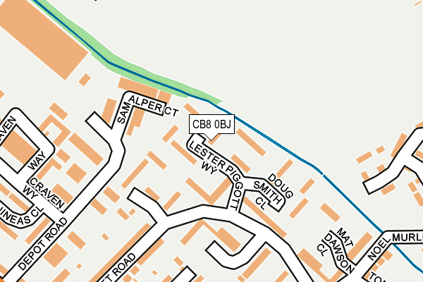 CB8 0BJ map - OS OpenMap – Local (Ordnance Survey)