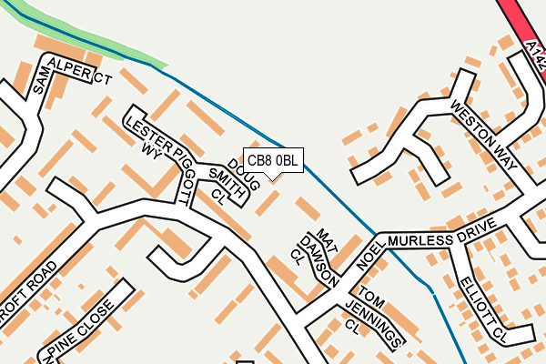 CB8 0BL map - OS OpenMap – Local (Ordnance Survey)