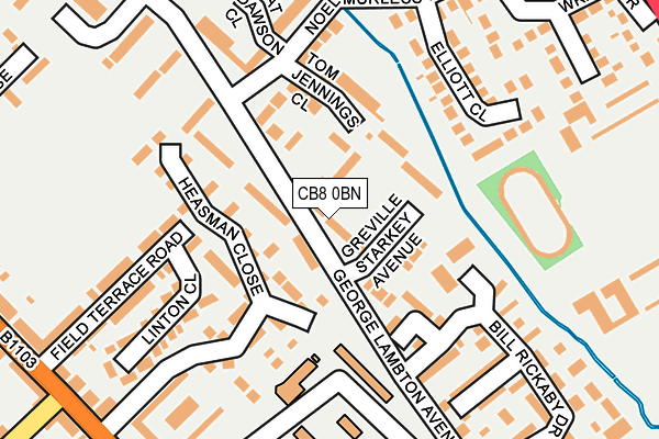 CB8 0BN map - OS OpenMap – Local (Ordnance Survey)
