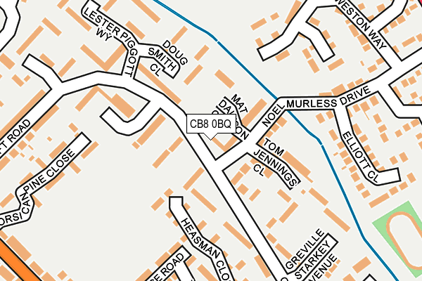 CB8 0BQ map - OS OpenMap – Local (Ordnance Survey)