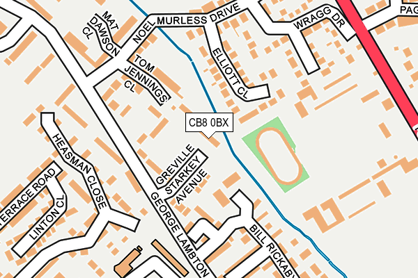 CB8 0BX map - OS OpenMap – Local (Ordnance Survey)