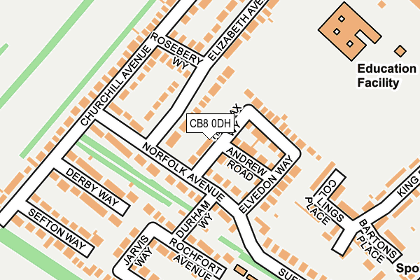 CB8 0DH map - OS OpenMap – Local (Ordnance Survey)