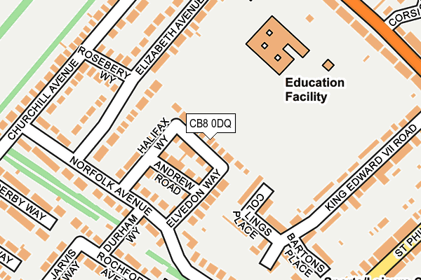 CB8 0DQ map - OS OpenMap – Local (Ordnance Survey)