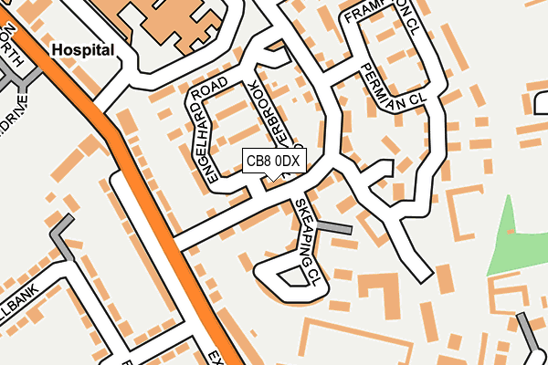 CB8 0DX map - OS OpenMap – Local (Ordnance Survey)