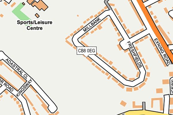 CB8 0EG map - OS OpenMap – Local (Ordnance Survey)