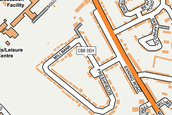 CB8 0EH map - OS OpenMap – Local (Ordnance Survey)