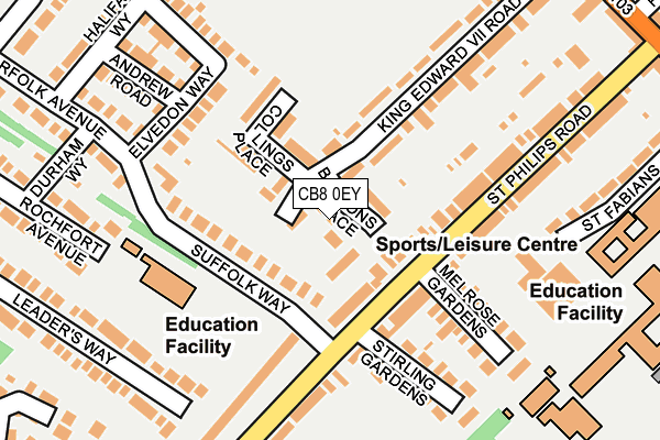 CB8 0EY map - OS OpenMap – Local (Ordnance Survey)