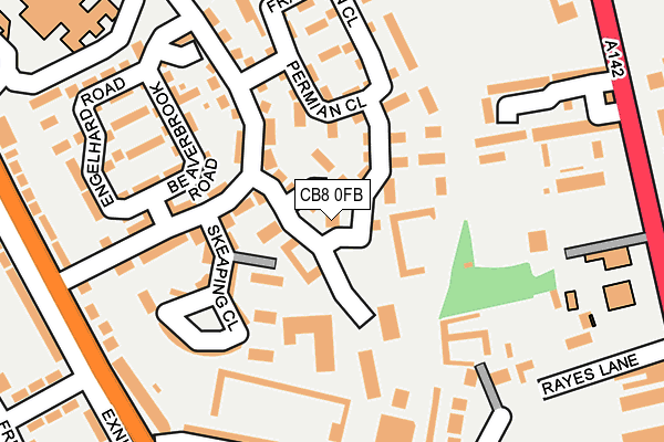 CB8 0FB map - OS OpenMap – Local (Ordnance Survey)