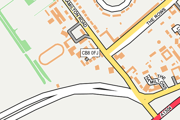 CB8 0FJ map - OS OpenMap – Local (Ordnance Survey)