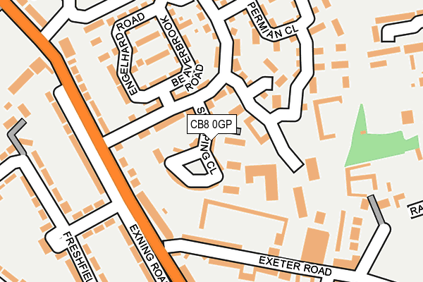 CB8 0GP map - OS OpenMap – Local (Ordnance Survey)
