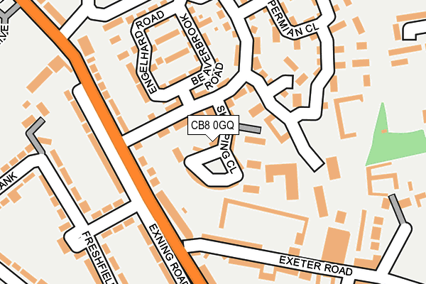 CB8 0GQ map - OS OpenMap – Local (Ordnance Survey)