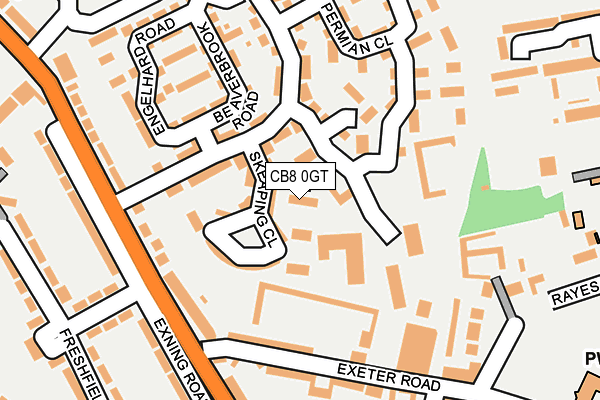 CB8 0GT map - OS OpenMap – Local (Ordnance Survey)