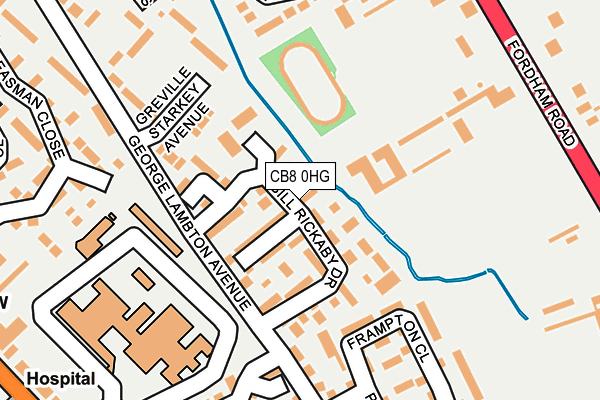 CB8 0HG map - OS OpenMap – Local (Ordnance Survey)
