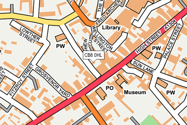 CB8 0HL map - OS OpenMap – Local (Ordnance Survey)