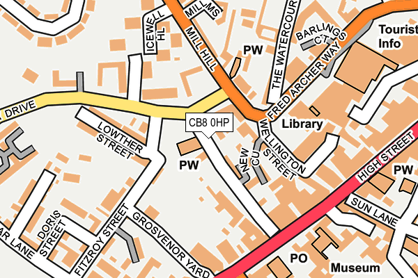 CB8 0HP map - OS OpenMap – Local (Ordnance Survey)