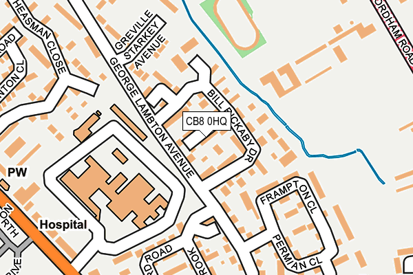 CB8 0HQ map - OS OpenMap – Local (Ordnance Survey)