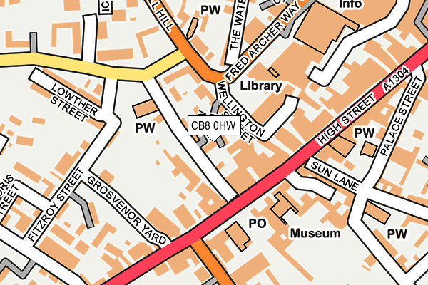 CB8 0HW map - OS OpenMap – Local (Ordnance Survey)
