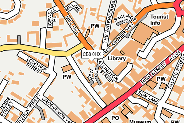 CB8 0HX map - OS OpenMap – Local (Ordnance Survey)