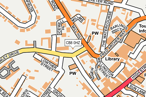 CB8 0HZ map - OS OpenMap – Local (Ordnance Survey)