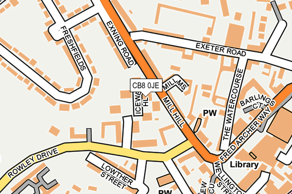 CB8 0JE map - OS OpenMap – Local (Ordnance Survey)