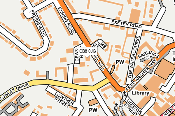 CB8 0JG map - OS OpenMap – Local (Ordnance Survey)