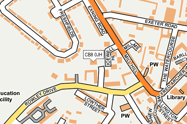 CB8 0JH map - OS OpenMap – Local (Ordnance Survey)