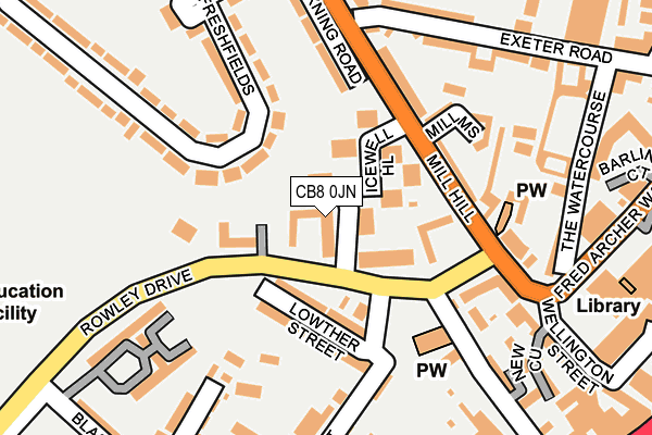 CB8 0JN map - OS OpenMap – Local (Ordnance Survey)
