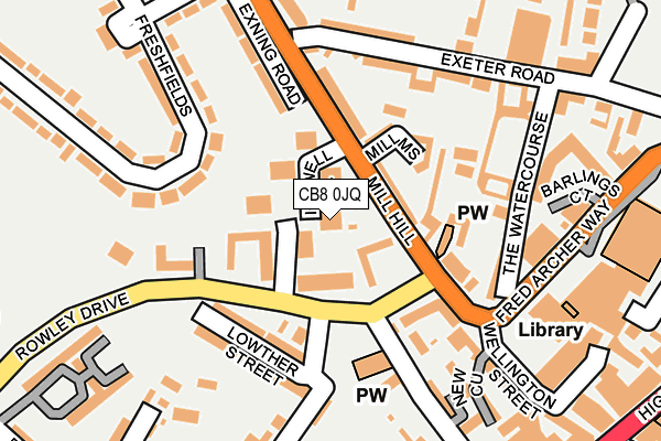 CB8 0JQ map - OS OpenMap – Local (Ordnance Survey)
