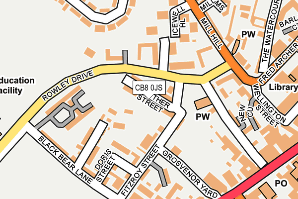 CB8 0JS map - OS OpenMap – Local (Ordnance Survey)
