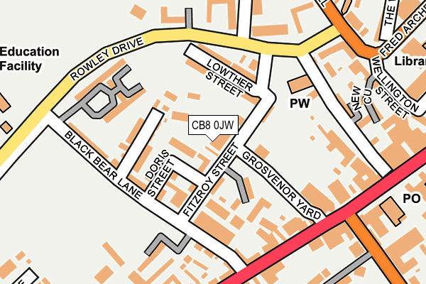 CB8 0JW map - OS OpenMap – Local (Ordnance Survey)