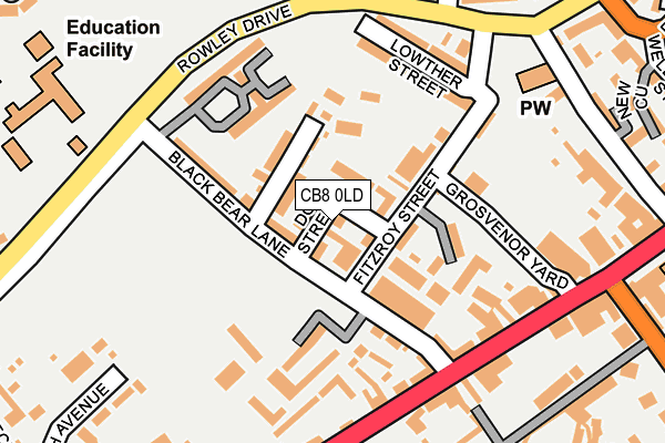 CB8 0LD map - OS OpenMap – Local (Ordnance Survey)