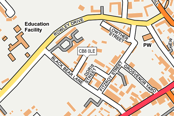 CB8 0LE map - OS OpenMap – Local (Ordnance Survey)