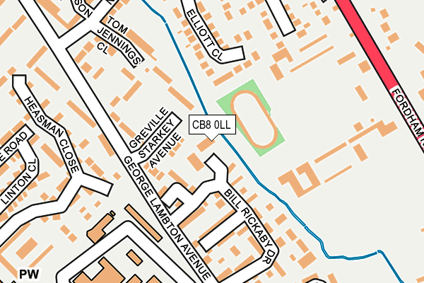 CB8 0LL map - OS OpenMap – Local (Ordnance Survey)
